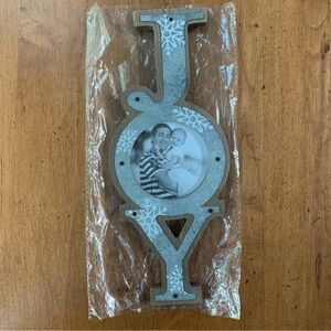 “Joy” Silver Picture Frame Hanging Wall Decor Brand New Holiday Decoration